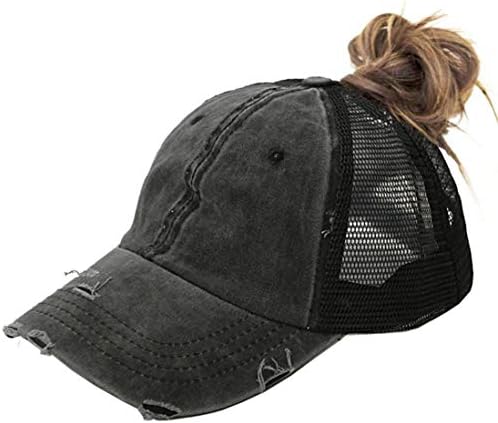 כובע בייסבול גבוה של קוקו - נשים כובע לחמניות מבולגן, כובע רטרו פוני -הגנה מפני השמש