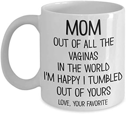 ספל יום אמהות מתוך כל הנרתיקים בעולם סרקסטי מצחיק 11 או 15 עוז. לבן קרמיקה הולם קפה כוס לאמא