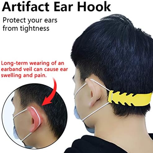 מסכת Bestoyard מאריכה ווים התאמה אנטי-חלקה אוזניים תלויים ווים אבזם כאבי אוזניים הקלה על אוזניים לאוזנות דוקטור ילדים בוגרים