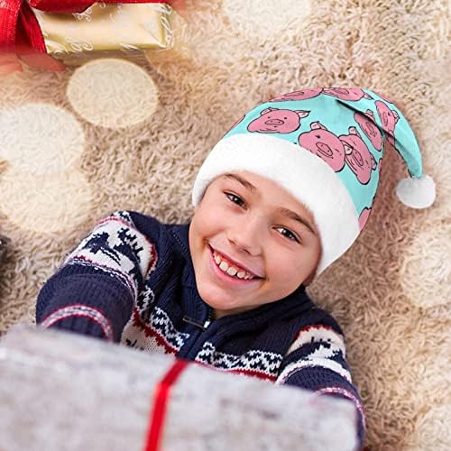 חמוד חזירונים פרצופים חג המולד כובע רך קטיפה סנטה כובע מצחיק כפה עבור חג המולד לשנה חדשה חגיגי מפלגה