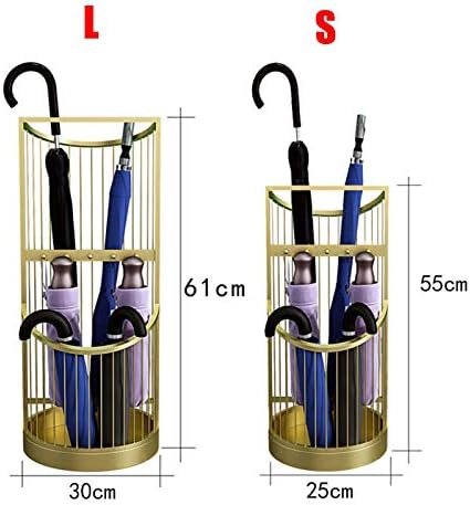 מטריית WXXGY עמדת אור עם סל מטריית וו יכולה לאחסן 8-10 מטריות ארוכות וקצרות