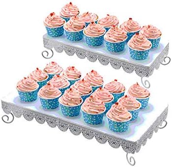 דוכן עוגת פשוט ייחודי מסיבת-תינוק מקלחת דוכן הקאפקייקס מלבני שכבה אחת עוגת סט סט למסיבת תה להגשת מגש