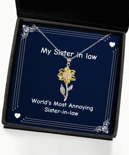 אחות מתנות לאחות קטנה, גיסתה המעצבנת ביותר בעולם, אחות מגניבה משרשרת תליון חמניות, מאחות