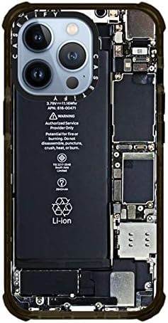 Casetify Ultra Impact Case עבור iPhone 13 Pro תואם ל- Magsafe - חלקים בפנים - ברור שחור