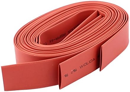 AEXIT שרוול עטוף חיווט וחיבור חוט חוט פוליאולפין חום ערכת צינורות צינורות 4.9ft צינורות חום חום אדום 3 יחידות