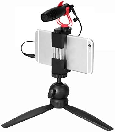 מיקרופון וידאו חיצוני, מיקרופון וידאו, מיקרופון מצלמה אוניברסלי עם הר זעזוע לסמארטפונים אנדרואיד של iPhone, Vlogging, Canon